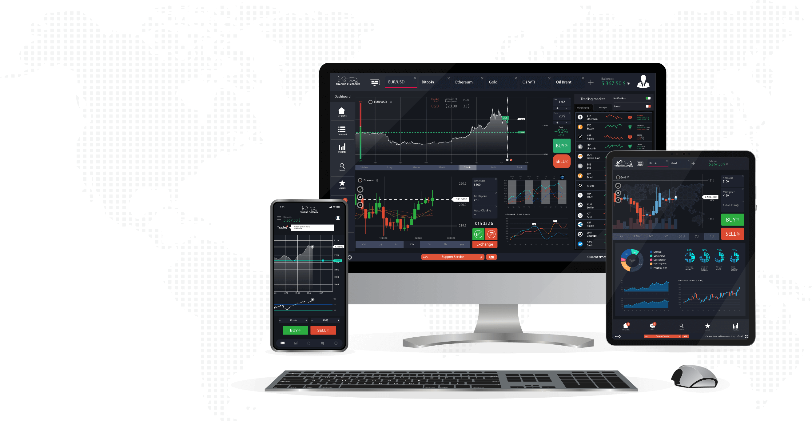 Desktop, Tablet & Mobile